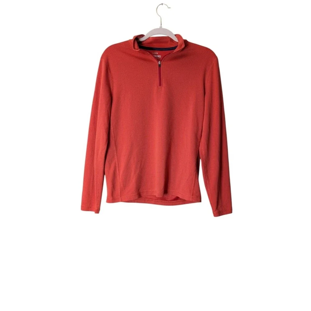 J.Crew Half-zip Waffle top BE306 Performance Henley size Small pullover sporty